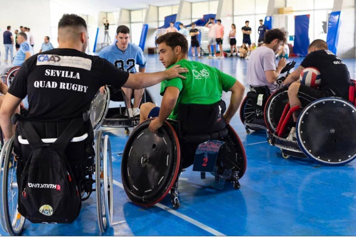 El CADD Sevilla Quad Rugby participa en unas jornadas de discapacidad y deportes en la Universidad Pablo de Olavide