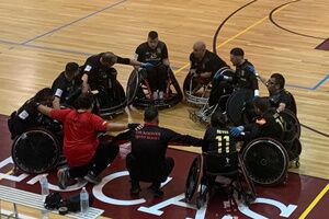 Una derrota y una victoria para Dragones del CAAD Quad Rugby en jornada de la Liga Nacional en Illescas