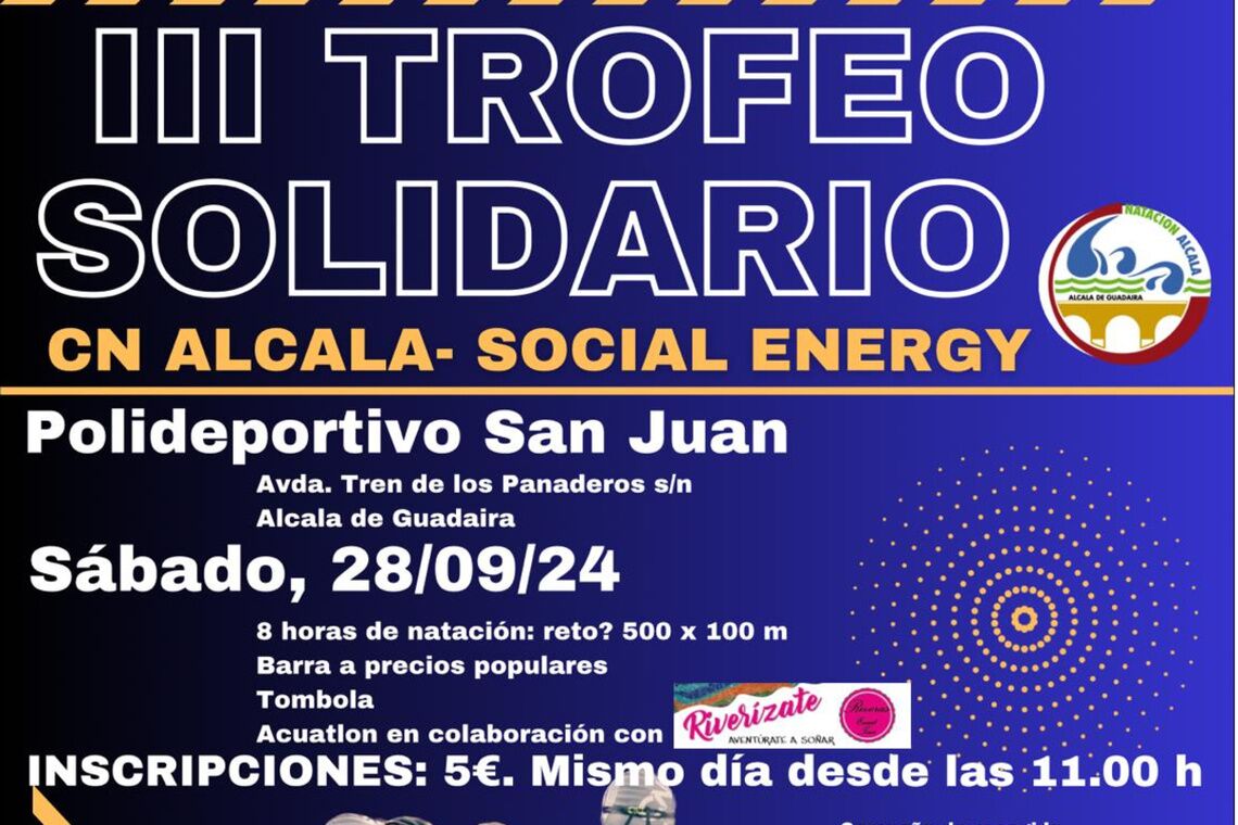 El CN Alcalá Social Energy organiza el III Trofeo Solidario de Natación