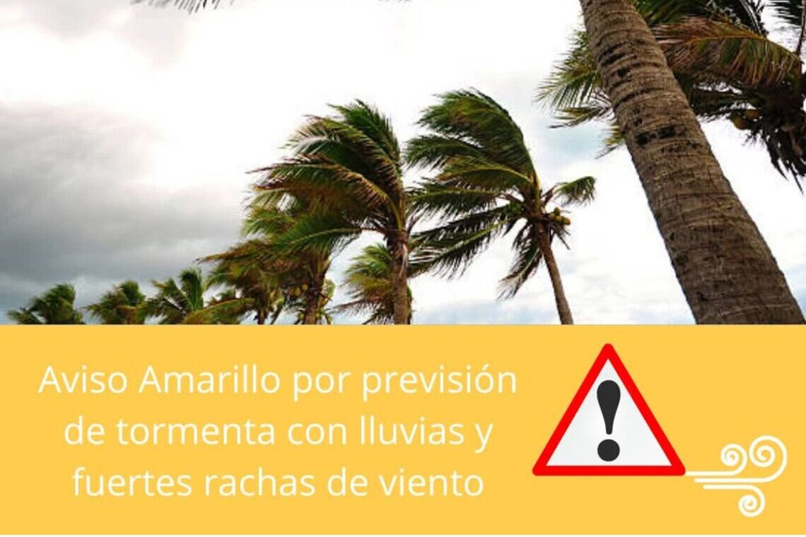 Activada ALERTA AMARILLA hasta las 20 horas por lluvias y tormentas